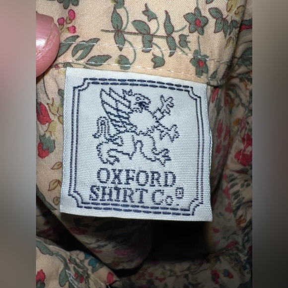 OXFORD SHIRT CO. Womens 100% Cotton Floral Liberty Long SleeveShirt Sz 10 - Picture 11 of 12